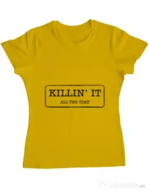 Tricou ADLER dama Killin it Galben