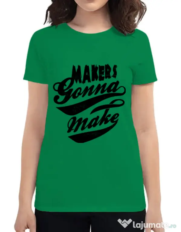 Tricou ADLER dama Makers gonna make Verde mediu