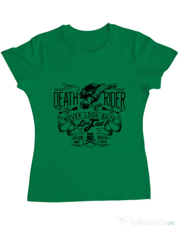 Tricou ADLER dama Never look back Verde mediu