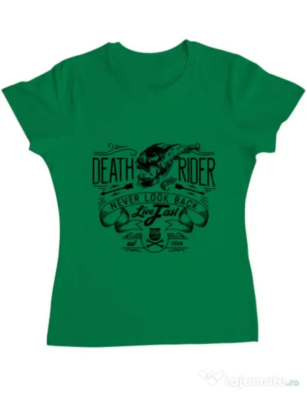 Tricou ADLER dama Never look back Verde mediu