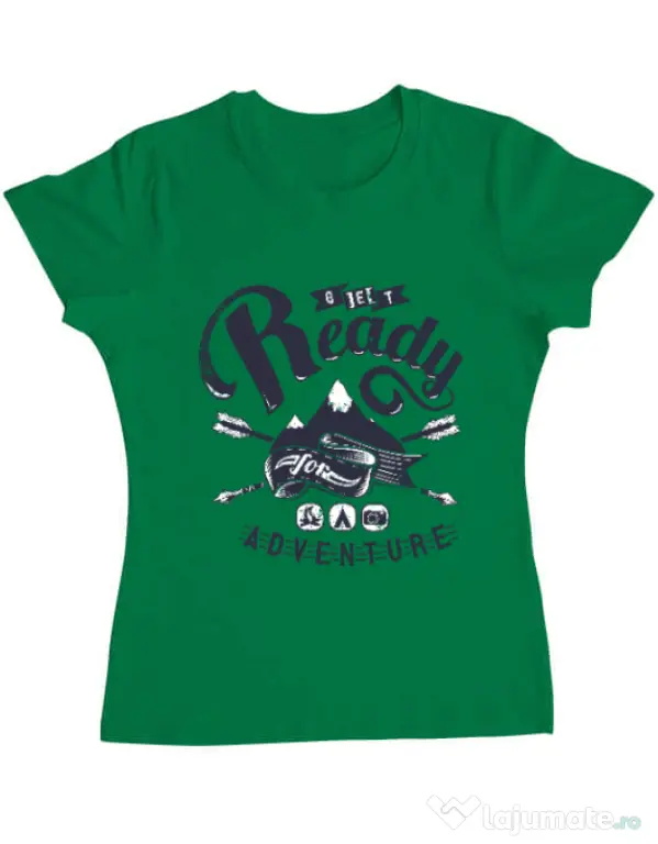 Tricou ADLER dama Ready for adventure Verde mediu