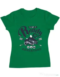 Tricou ADLER dama Ready for adventure Verde mediu