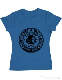 Tricou ADLER dama Road rash Albastru azuriu
