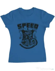 Tricou ADLER dama Speed and power Albastru azuriu