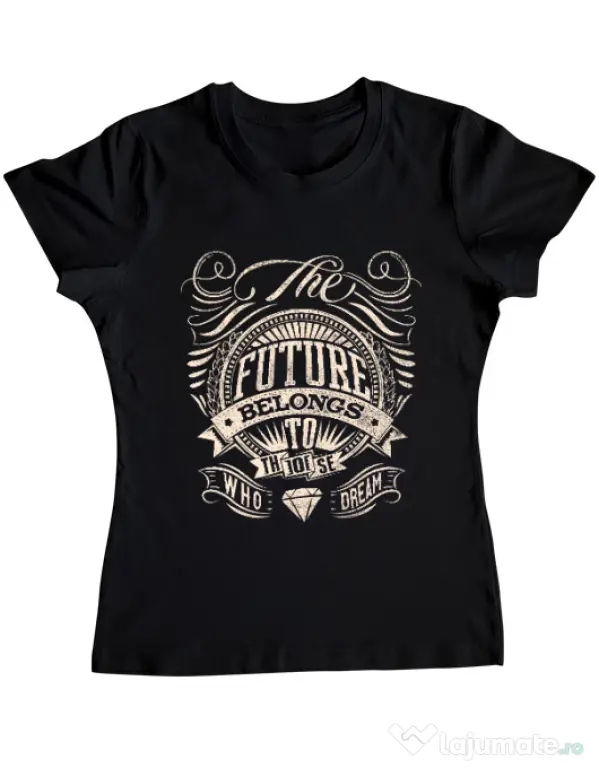 Tricou ADLER dama The future Negru