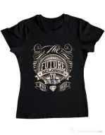 Tricou ADLER dama The future Negru