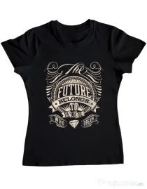 Tricou ADLER dama The future Negru