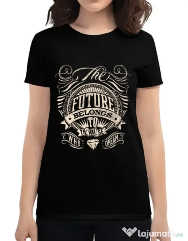 Tricou ADLER dama The future Negru