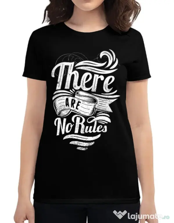 Tricou ADLER dama There are no rules Negru