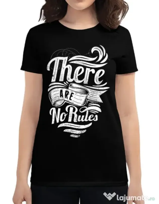 Tricou ADLER dama There are no rules Negru