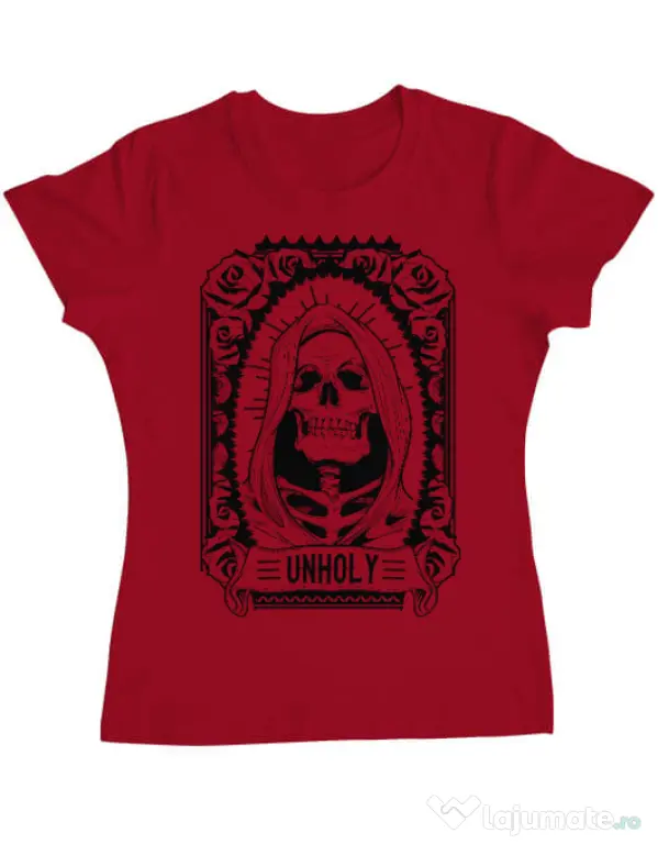 Tricou ADLER dama Unholy Rosu