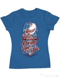 Tricou ADLER dama Wake up Albastru azuriu