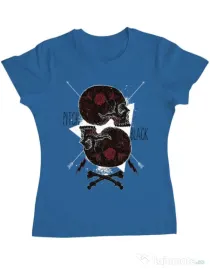 Tricou ADLER dama Pitch black Albastru azuriu