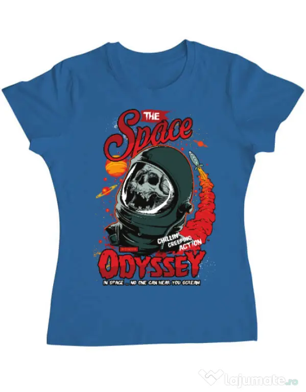 Tricou ADLER dama The space odyssey Albastru azuriu