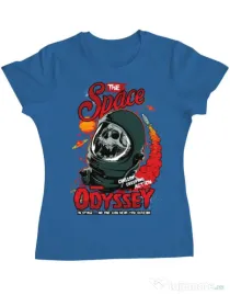 Tricou ADLER dama The space odyssey Albastru azuriu