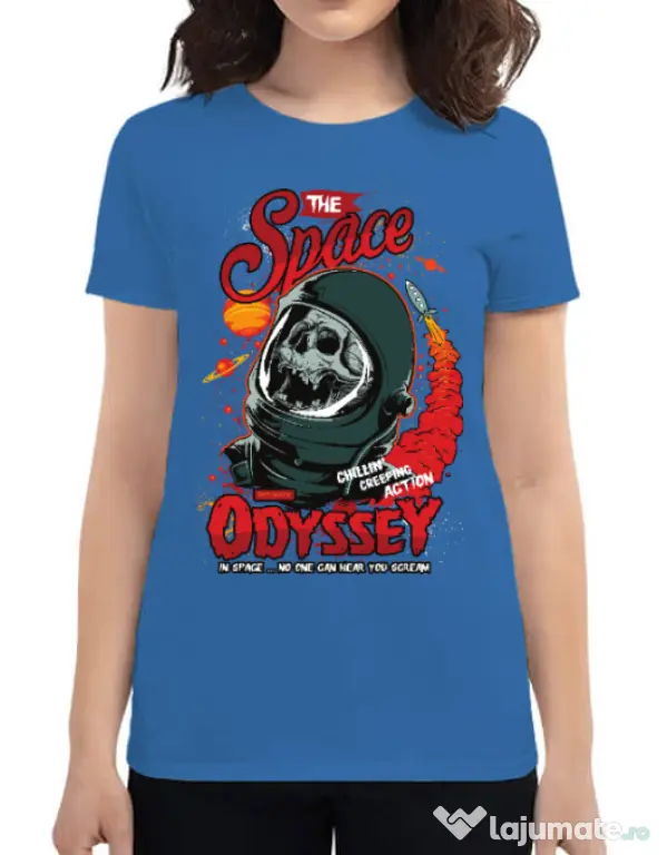 Tricou ADLER dama The space odyssey Albastru azuriu