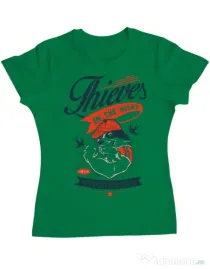 Tricou ADLER dama Thieves in the Night Verde mediu