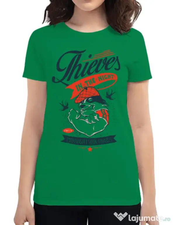 Tricou ADLER dama Thieves in the Night Verde mediu