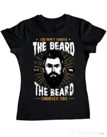 Tricou ADLER dama The beard choice Negru