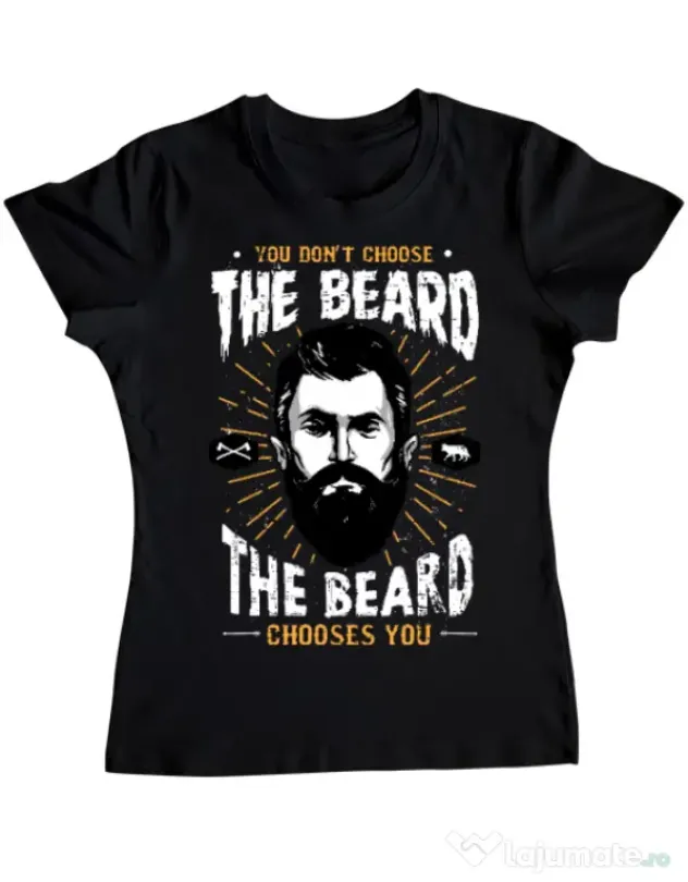 Tricou ADLER dama The beard choice Negru