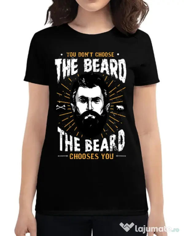 Tricou ADLER dama The beard choice Negru