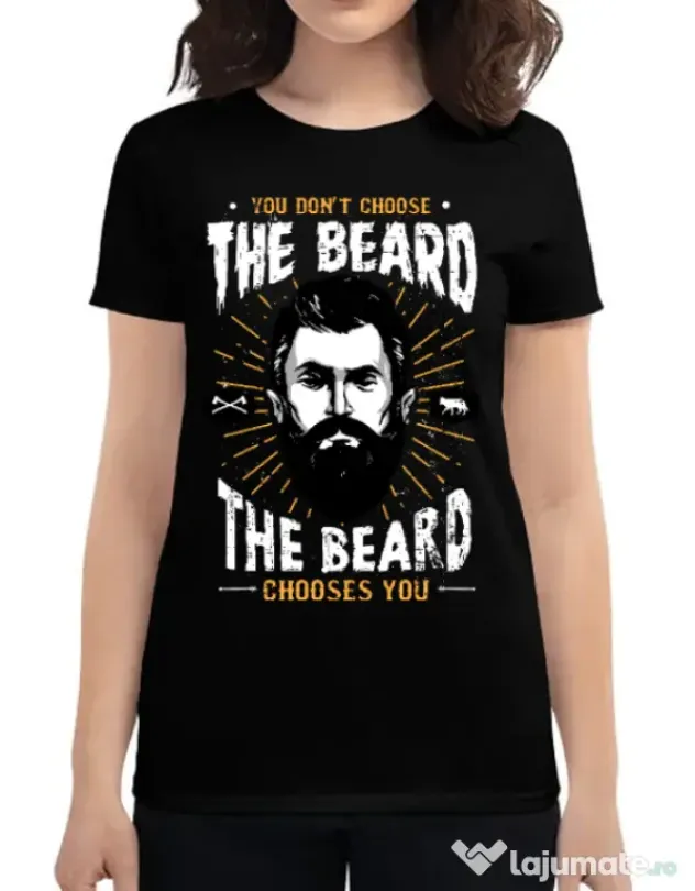 Tricou ADLER dama The beard choice Negru