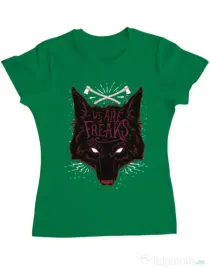 Tricou ADLER dama We are freaks Verde mediu