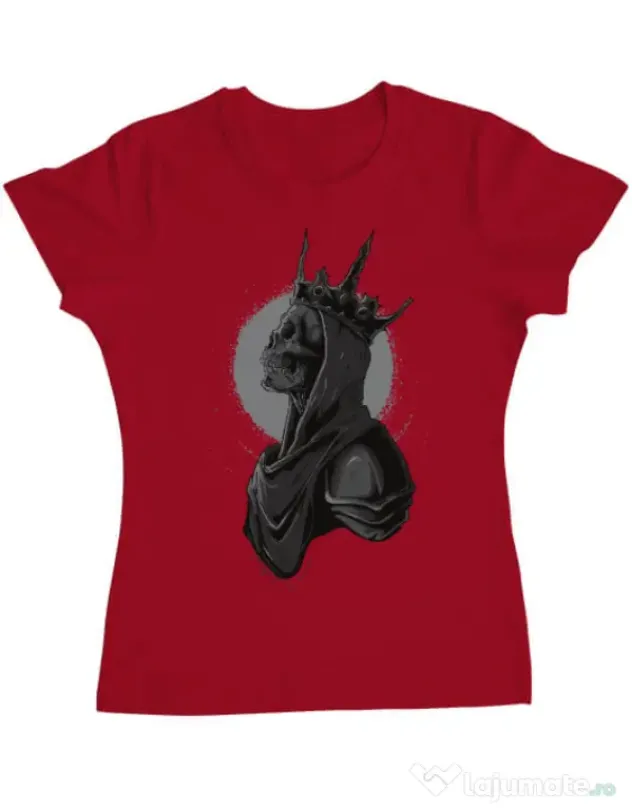 Tricou ADLER dama Skull King Rosu