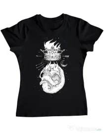 Tricou ADLER dama Flames Negru