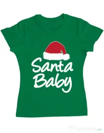 Tricou ADLER dama Santa baby Verde mediu
