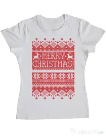 Tricou ADLER dama Greetings Alb