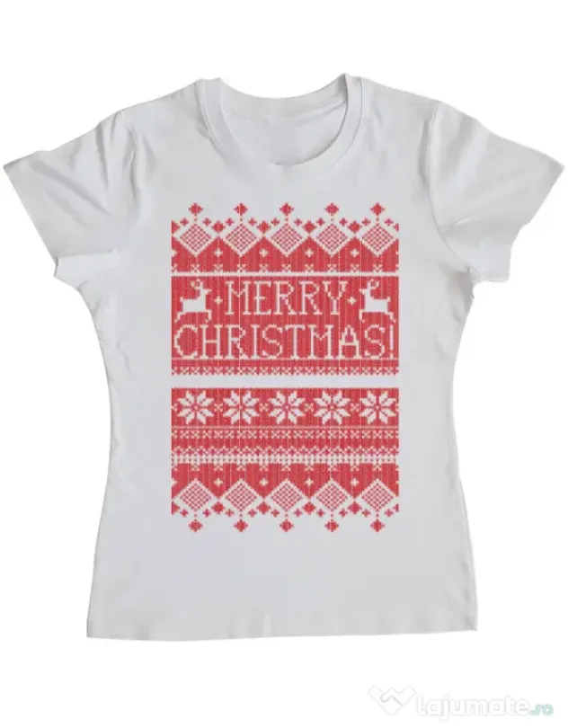 Tricou ADLER dama Greetings Alb