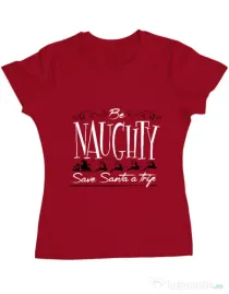Tricou ADLER dama Be naughty Rosu