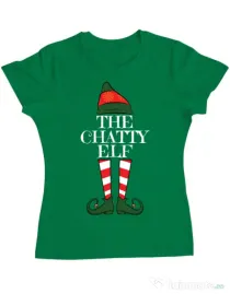 Tricou ADLER dama The chatty elf Verde mediu