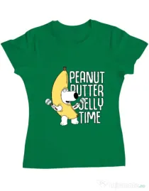 Tricou ADLER dama Peanut butter jelly time Verde mediu