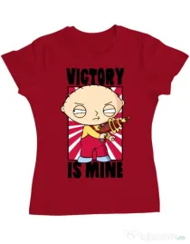 Tricou ADLER dama Victory is mine Rosu