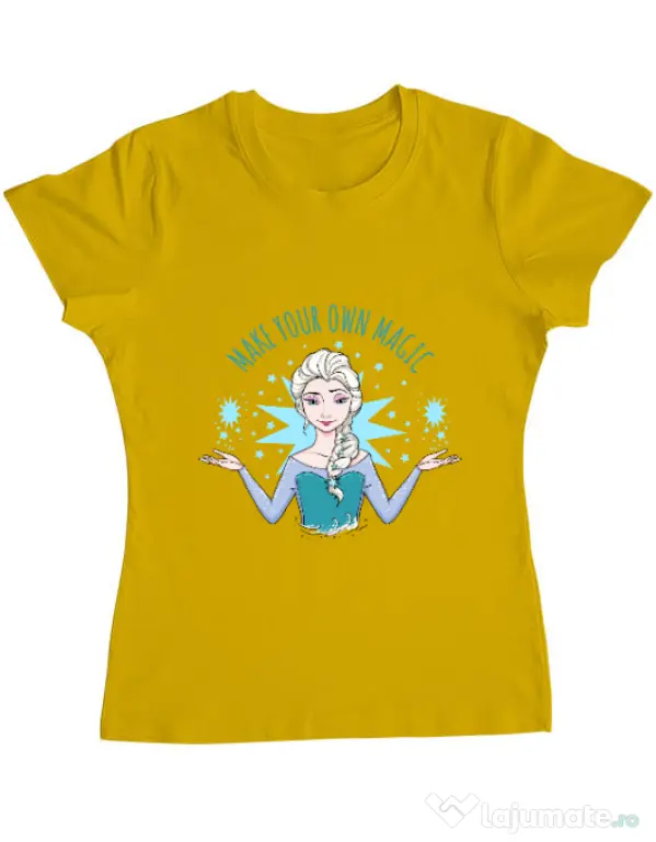 Tricou ADLER dama Make your own magic Galben
