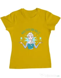 Tricou ADLER dama Make your own magic Galben