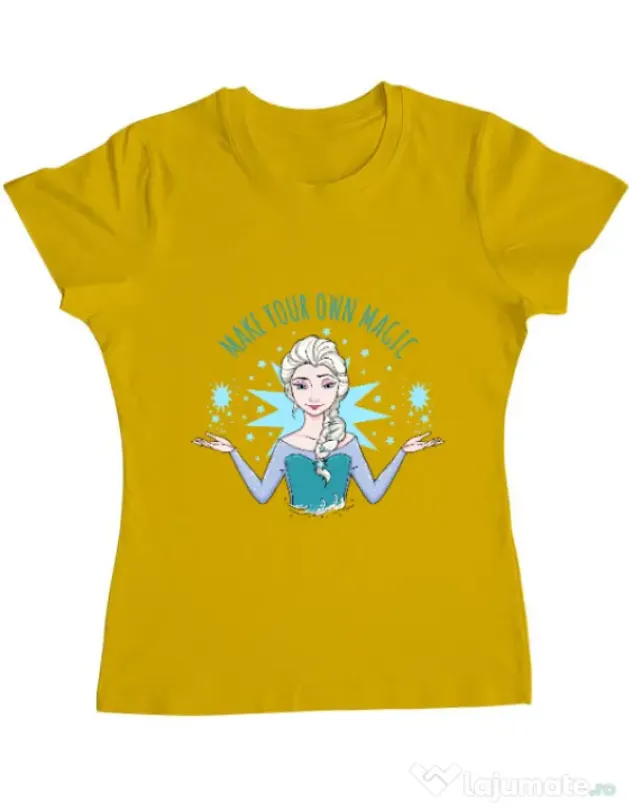 Tricou ADLER dama Make your own magic Galben
