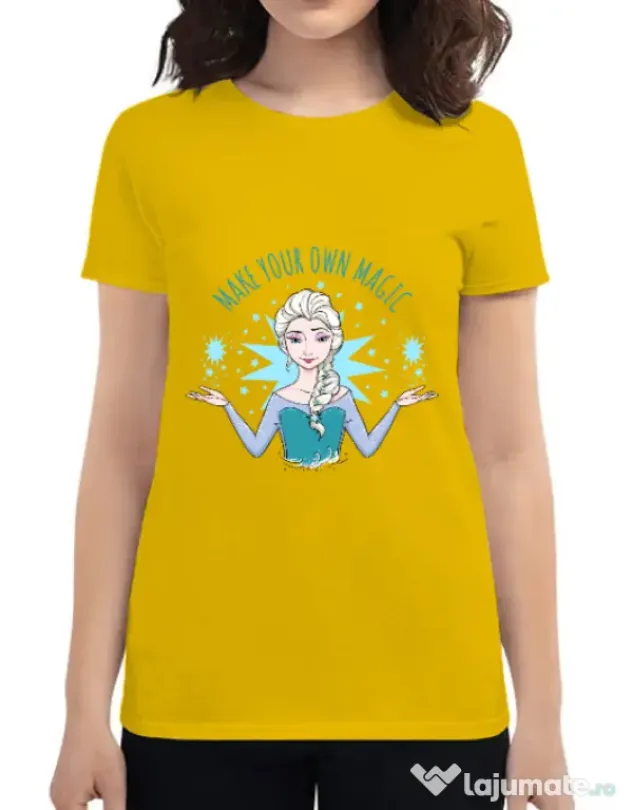 Tricou ADLER dama Make your own magic Galben