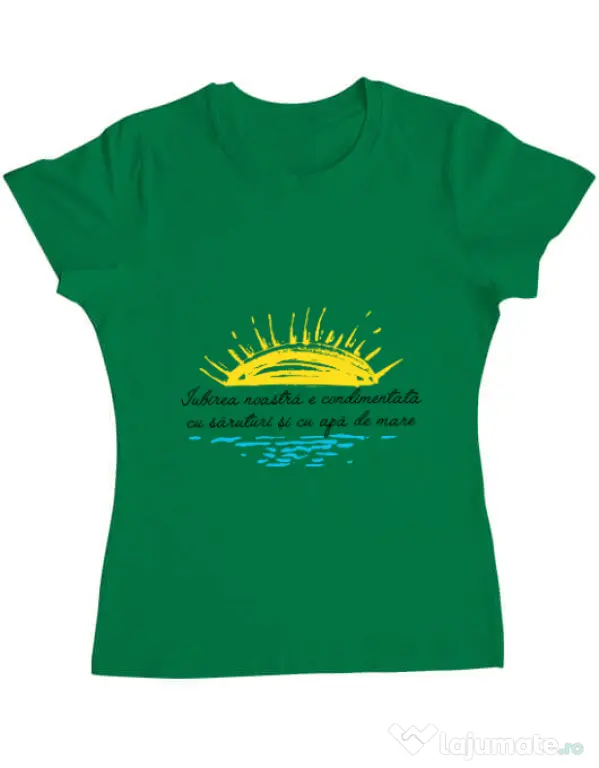 Tricou ADLER dama Iubirea noastra Verde mediu