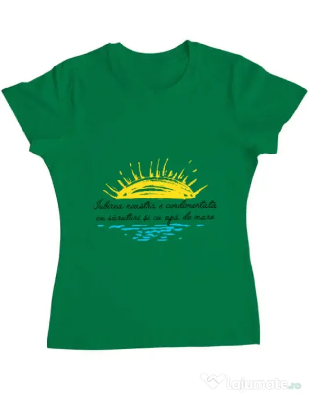 Tricou ADLER dama Iubirea noastra Verde mediu