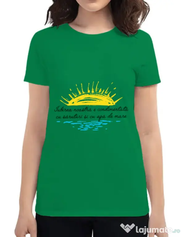 Tricou ADLER dama Iubirea noastra Verde mediu