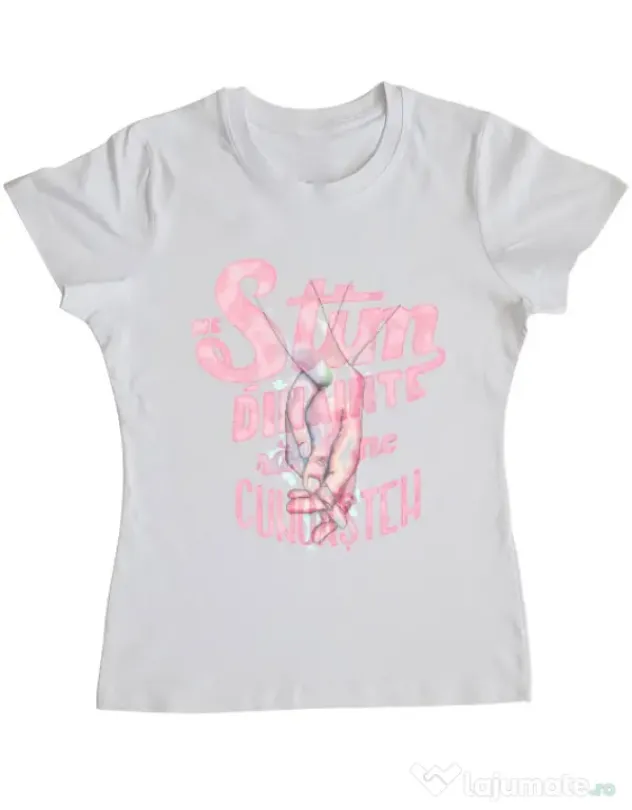 Tricou ADLER dama Ne stim I Alb