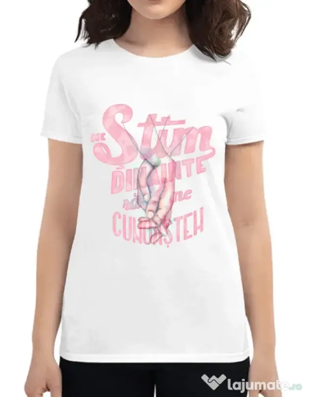 Tricou ADLER dama Ne stim I Alb