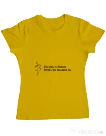 Tricou ADLER dama Nu stiu a dansa Galben