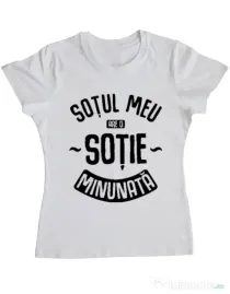 Tricou ADLER dama O sotie minunata Alb