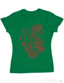 Tricou ADLER dama Youth has no age Verde mediu