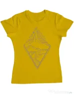 Tricou ADLER dama Mountain waterfall Galben
