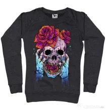 Bluza ADLER dama Hand skull Negru melanj